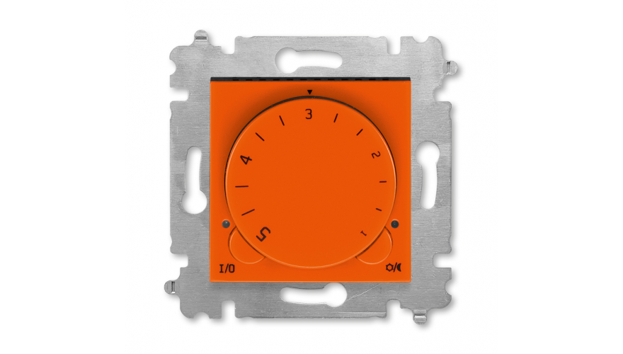 Терморегулятор ABB Levit с поворотной ручкой 16А оранжевый / дымчатый чёрный0