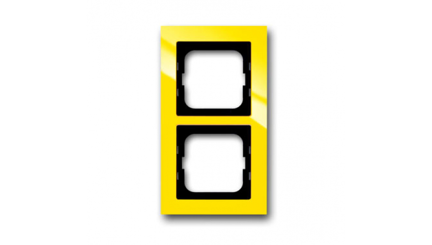 Рамка 2-постовая, серия axcent, цвет жёлтый0