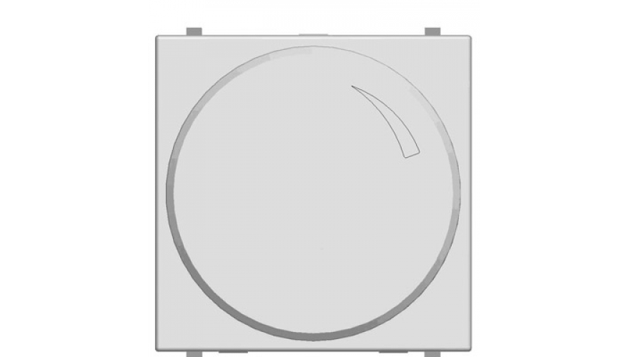 Механизм электронного поворотного светорегулятора 60-400 Вт, 2-модульный, серия Zenit, цвет альпийский белый0