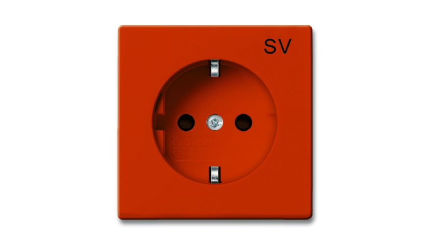 Розетка SCHUKO 16А 250В, с маркировкой SV, серия Basic 55, цвет оранжевый0