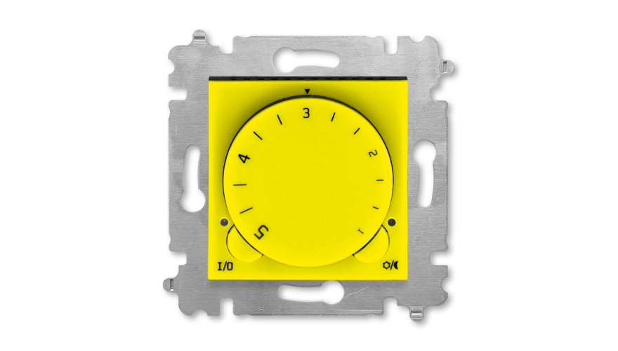 Терморегулятор ABB Levit с поворотной ручкой 16А жёлтый / дымчатый чёрный0