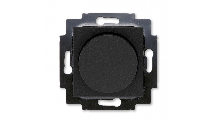 Светорегулятор ABB Levit поворотно-нажимной 60-600 Вт R антрацит / дымчатый чёрный0