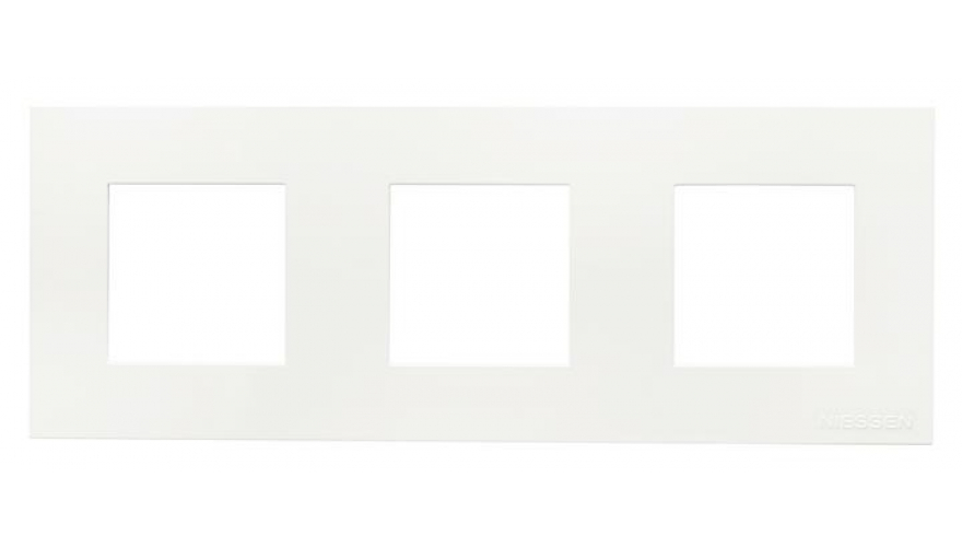Рамка 3-постовая, базовая, с суппортом, серия Zenit, цвет альпийский белый0