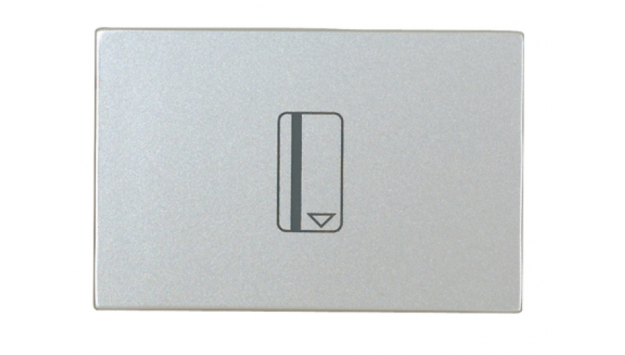 Механизм карточного (54 мм) выключателя с накладкой, 2-модульный, серия Zenit, цвет шампань0