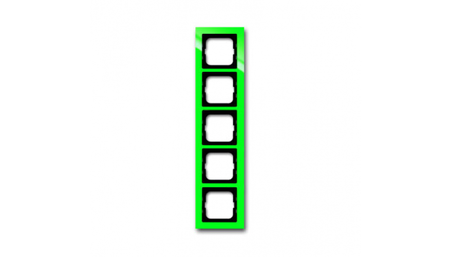 Рамка 5-постовая, серия axcent, цвет зелёный0