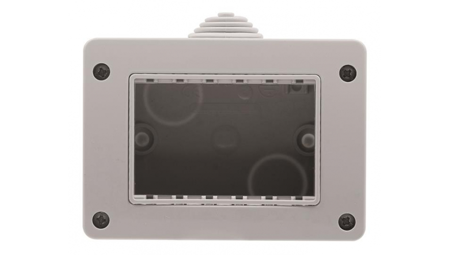 Коробка IP55 для открытой установки на 3 модуля, серия Zenit/Stylo0