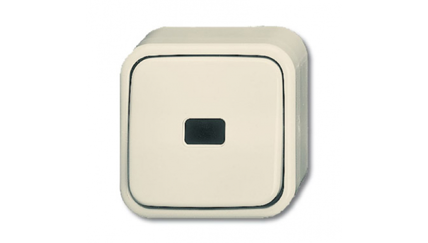 Кнопка 1-клавишная, 1-полюсная, (НО контакт), с окном для символа/линзы, с подсветкой, для открытого монтажа, серия Busch-Duro 20000