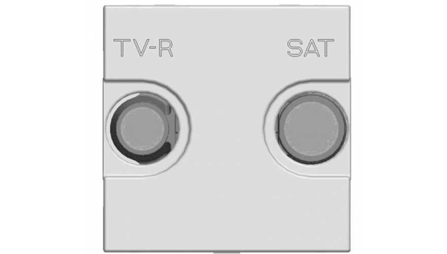 Розетка TV-R-SAT проходная с накладкой, серия Zenit, цвет шампань0