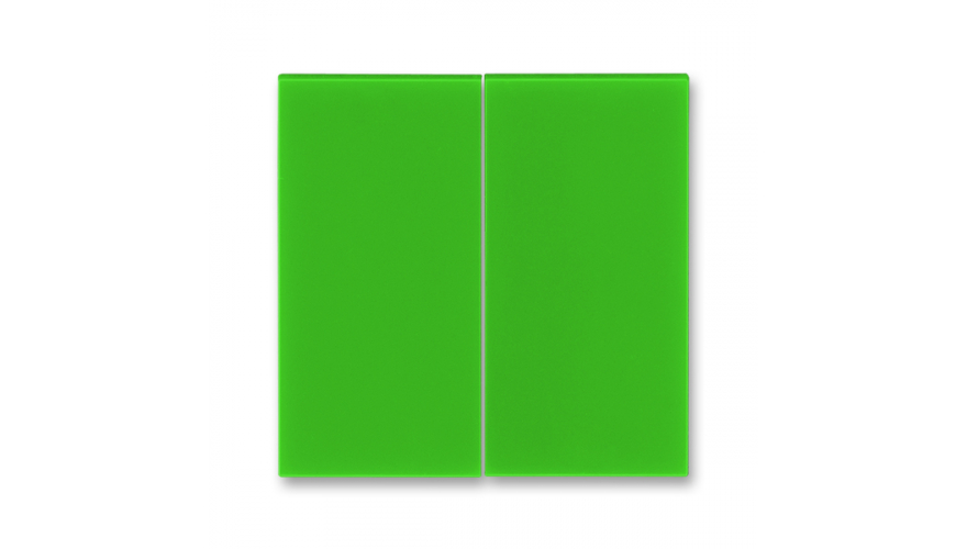 Сменная панель ABB Levit на клавиши для выключателя двухклавишного зелёный0