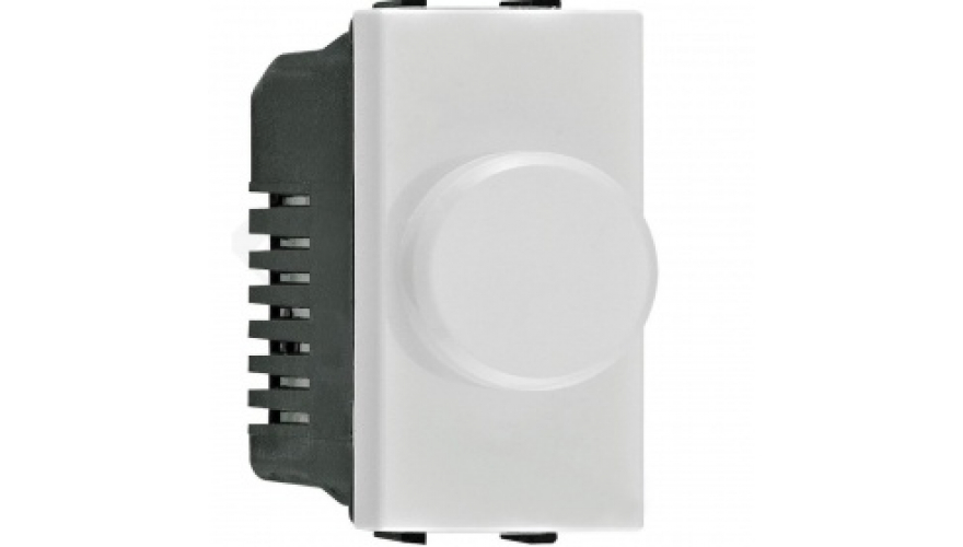 Механизм электронного поворотного светорегулятора 500 Вт, 1-модульный, серия Zenit, цвет альпийский белый0