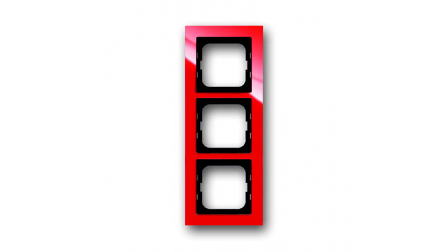 Рамка 3-постовая, серия axcent, цвет красный0