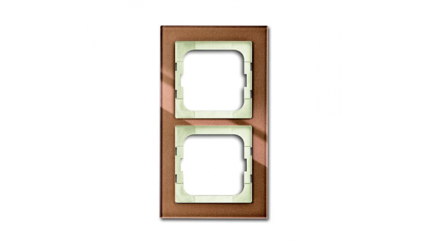 Рамка 2-постовая, серия axcent, цвет бронзовое стекло0