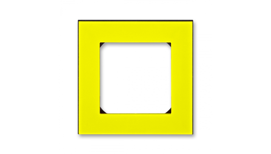 Рамка ABB Levit 1 пост жёлтый / дымчатый чёрный0