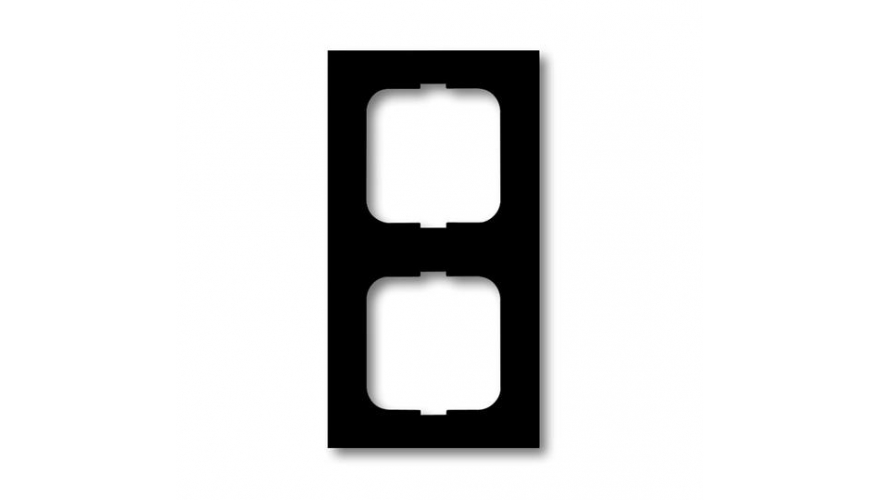 Рамка 2-постовая, серия Future Linear, цвет чёрный бархат0