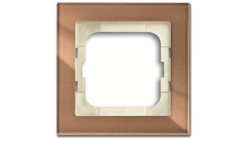 Рамка 1-постовая, серия axcent, цвет бронзовое стекло0