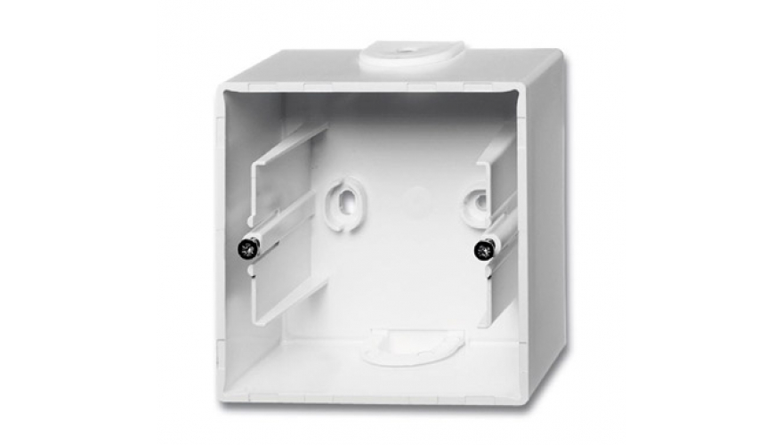 Коробка для открытого монтажа, 1-постовая серия Basic 55, цвет альпийский белый0