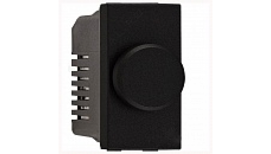 Механизм электронного поворотного светорегулятора 500 Вт, 1-модульный, серия Zenit, цвет антраци0