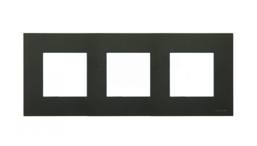 Рамка 3-постовая, серия Zenit, цвет антрацит0