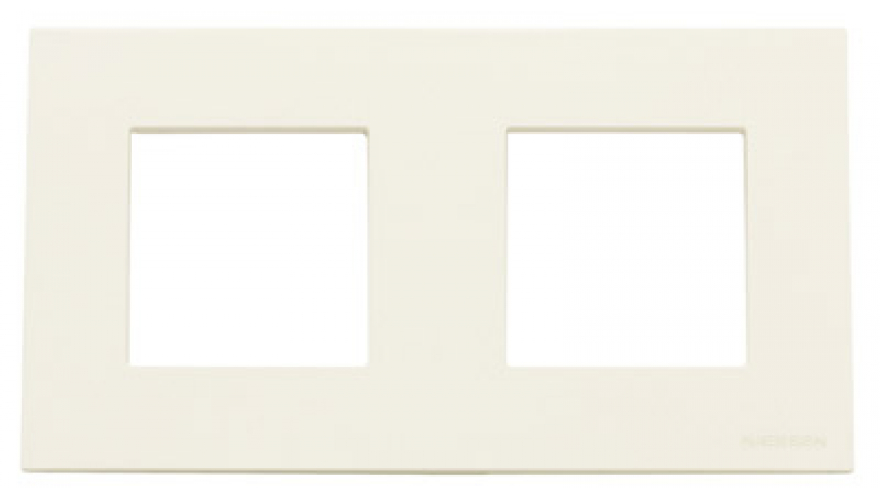 Рамка 2-постовая, базовая, серия Zenit, цвет альпийский белый0