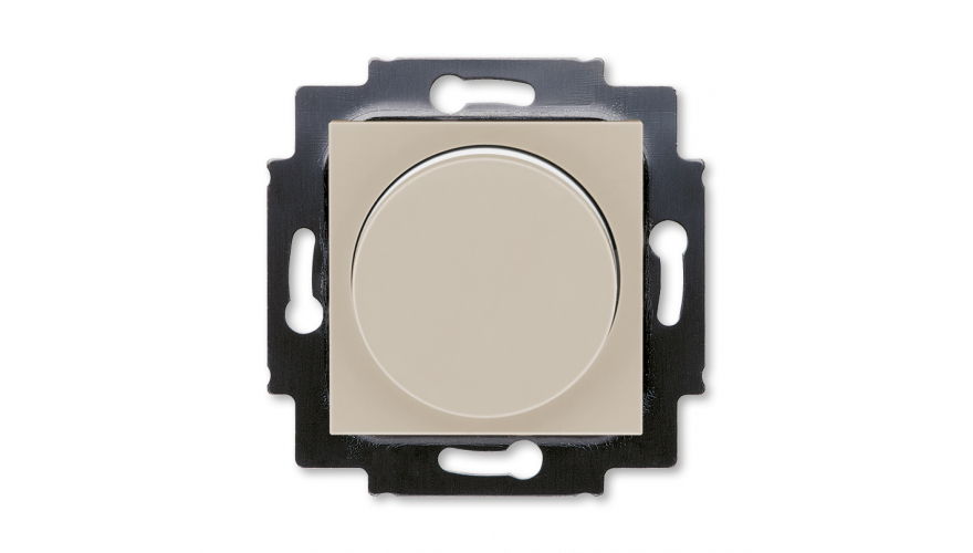 Светорегулятор ABB Levit поворотно-нажимной 60-600 Вт R кофе макиато / белый0