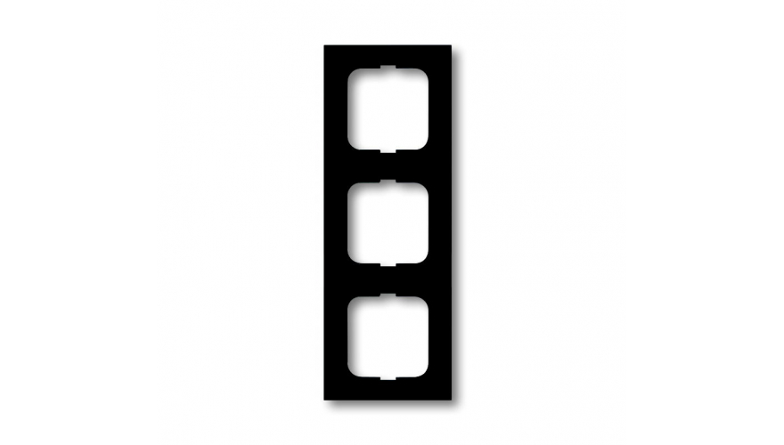 Рамка 3-постовая, серия Future Linear, цвет чёрный бархат0